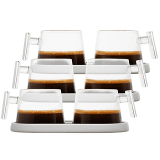 Pure Over All - Glass Espresso Cups with Ceramic Coaster – A Stylish Sip - Anara Lifestyle