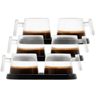 Pure Over All - Glass Espresso Cups with Ceramic Coaster – A Stylish Sip - Anara Lifestyle