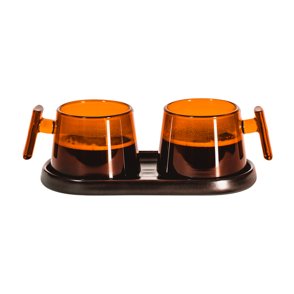 Pure Over All - Glass Espresso Cups with Ceramic Coaster – A Stylish Sip - Anara Lifestyle