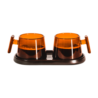 Pure Over All - Glass Espresso Cups with Ceramic Coaster – A Stylish Sip - Anara Lifestyle