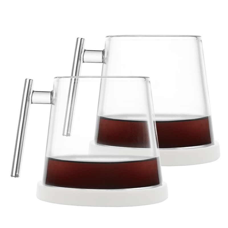 Pure Over Glass Mug with Ceramic Coaster – Sustainable Brewing in Style - Anara Lifestyle