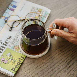 Pure Over Glass Mug with Ceramic Coaster – Sustainable Brewing in Style - Anara Lifestyle