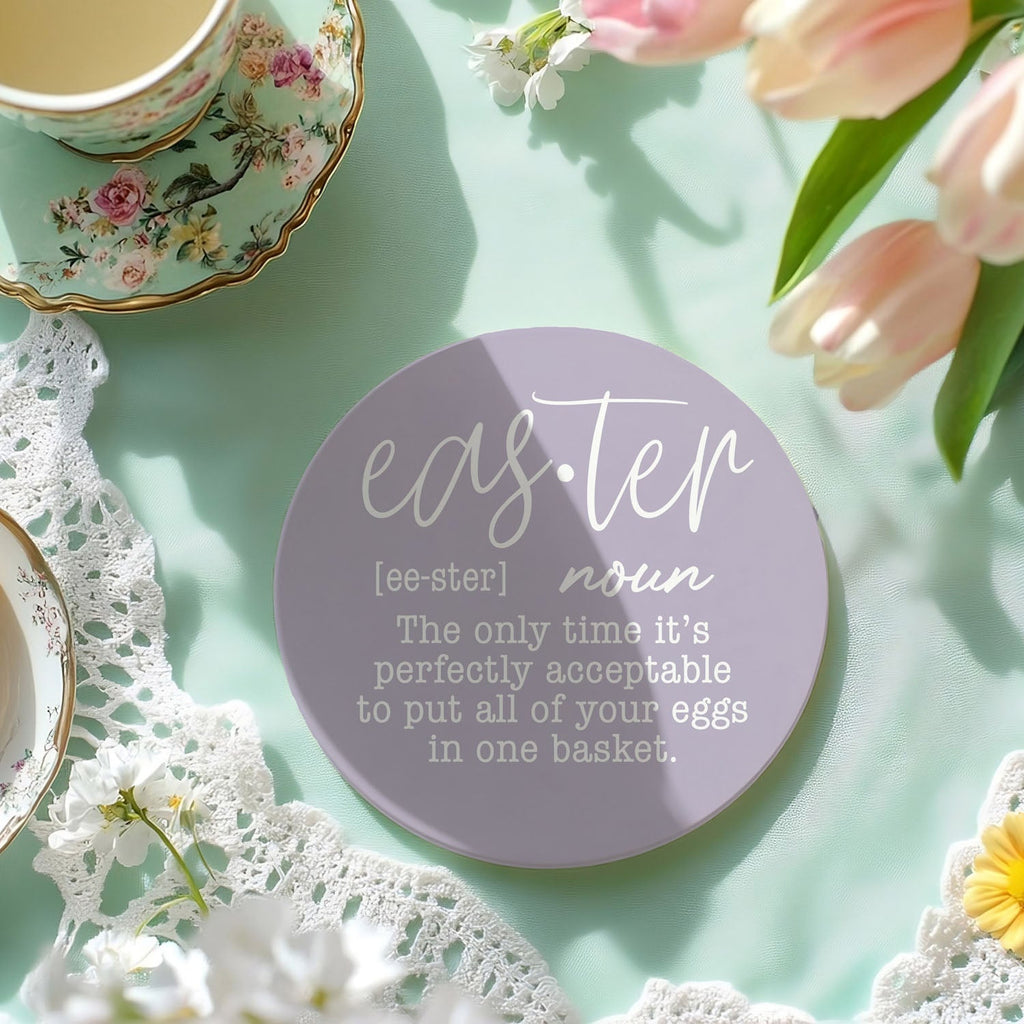 Easter & Spring Ceramic Coasters – Matte Finish Seasonal Collection (4