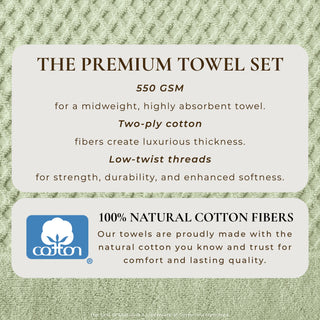 Grayson Cotton Diamond Waffle Weave Bath Towel Set
