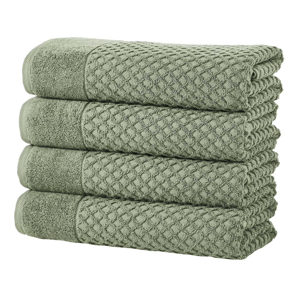 Grayson Cotton Diamond Waffle Weave Bath Towel Set