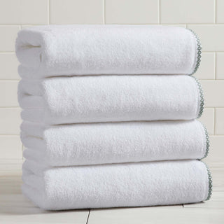Elegant Cotton Border-Stitched Towel Set – Valery Collection (6-Piece)