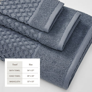 Grayson Cotton Diamond Waffle Weave Bath Towel Set