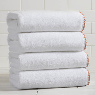 Elegant Cotton Border-Stitched Towel Set – Valery Collection (6-Piece)
