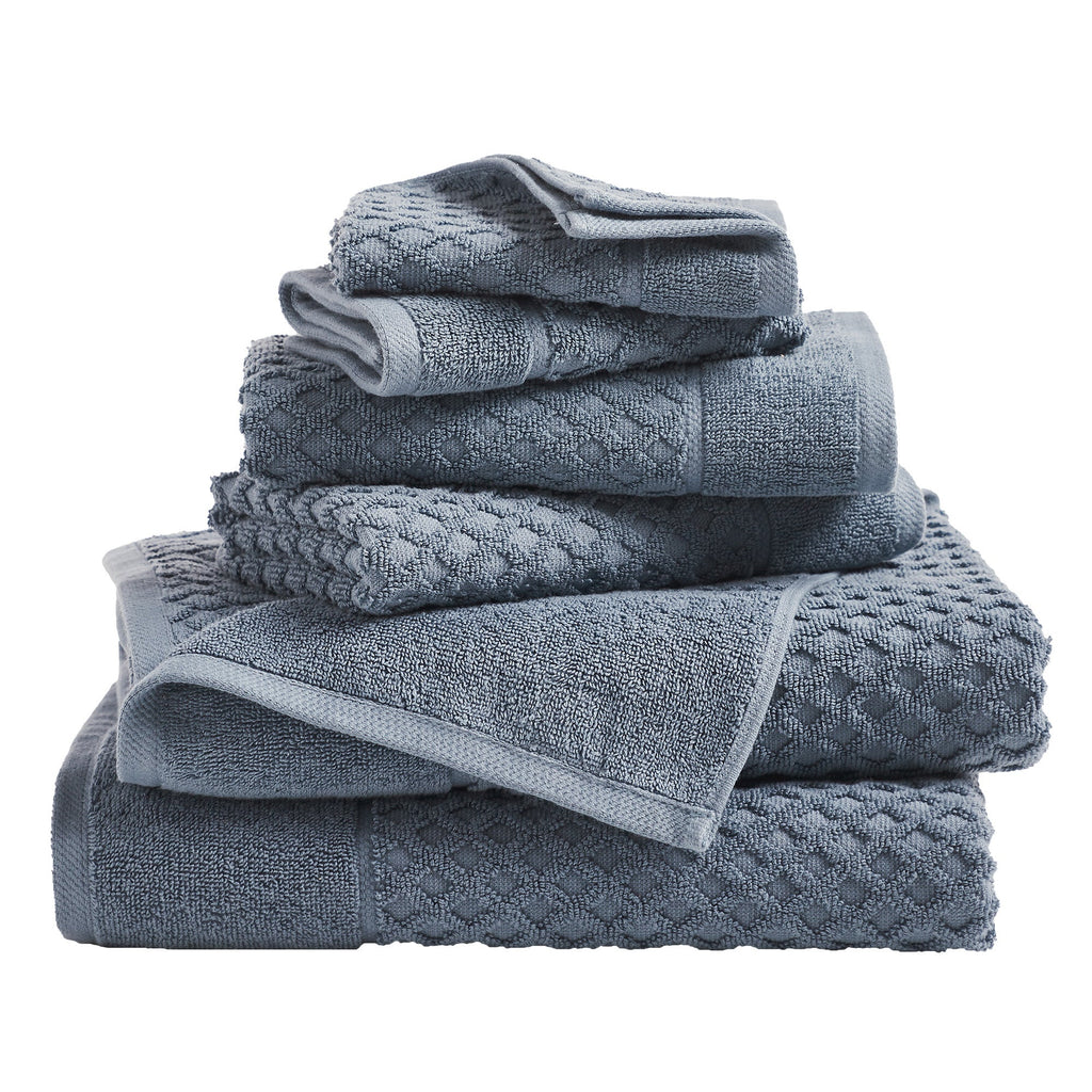 Grayson Cotton Diamond Waffle Weave Bath Towel Set