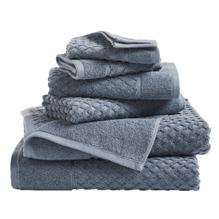 Grayson Cotton Diamond Waffle Weave Bath Towel Set