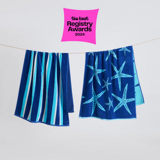 Elegant Cotton Velour Beach Towel Set – Maui Collection (2-Pack)