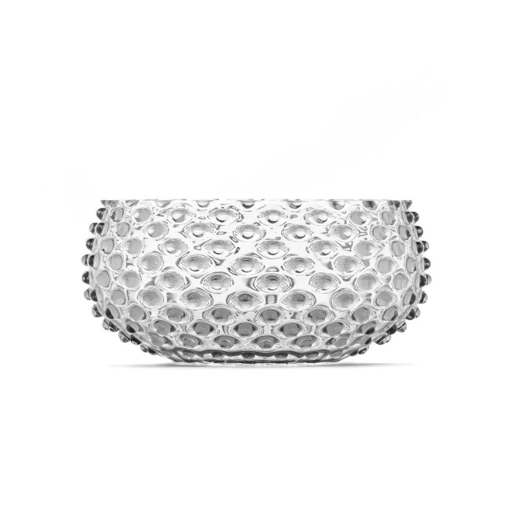 Hobnail Glass Bowl in Smokey Quartz – Large