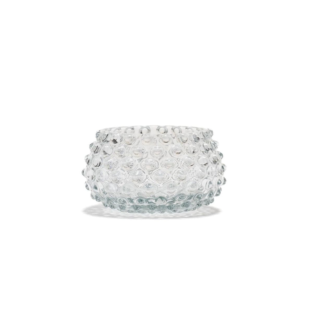 Hobnail Glass Bowl in Smokey Quartz – Small