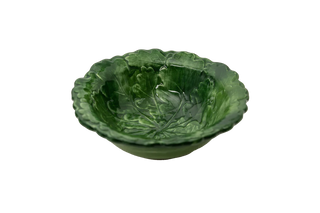 Compagnia Small Bowl/Leaf Plate, Green Oak Leaves