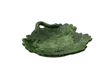 Compagnia Small Bowl/Leaf Plate, Green Oak Leaves