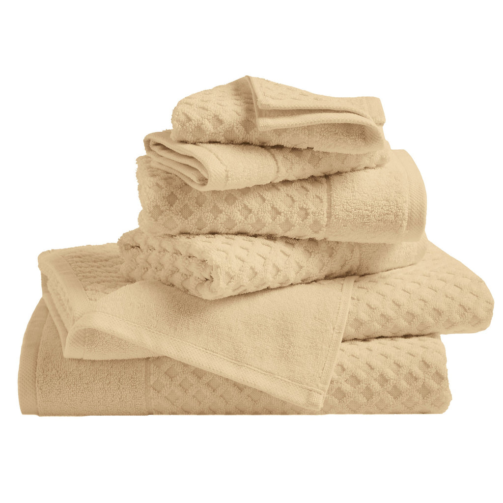 Grayson Cotton Diamond Waffle Weave Bath Towel Set