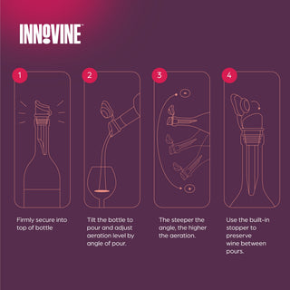 Tilt Wine Aerator in Raspberry