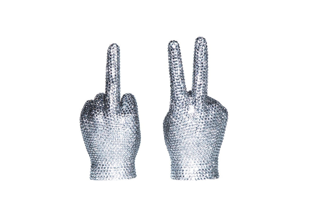 Rhinestone Graphite Sculpture Hand Made - 9