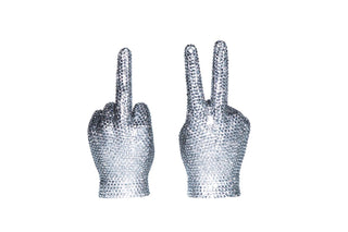 Rhinestone Graphite Sculpture Hand Made - 9