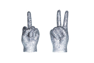 Rhinestone Graphite Sculpture Hand Made - 9