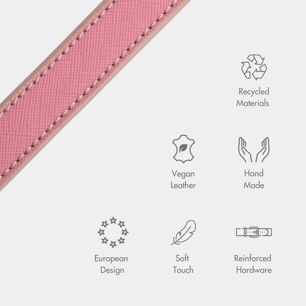 Rio Vegan Leather Dog Leash 4ft | Stylish Saffiano-Inspired Pet Accessor