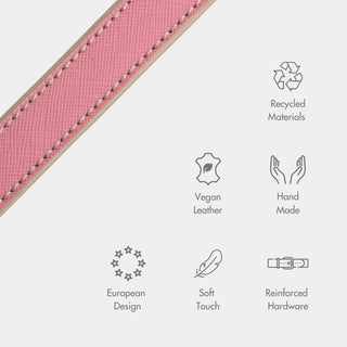 Rio Vegan Leather Dog Leash 4ft | Stylish Saffiano-Inspired Pet Accessor