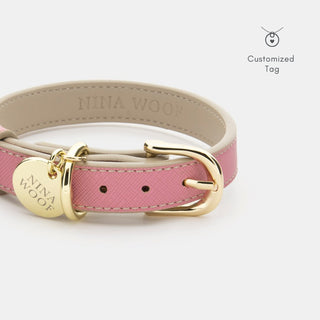 Rio Vegan Leather Dog Collar | Stylish Saffiano-Inspired Pet Accessory