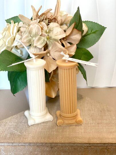 Roman Column Pillar Candle - Handcrafted Soy Wax Decor for Elegant Home Styling
