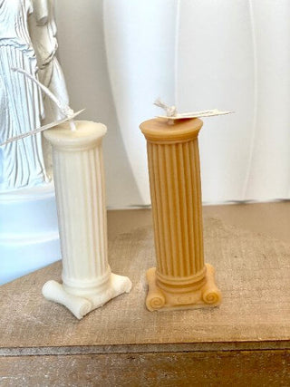 Roman Column Pillar Candle - Handcrafted Soy Wax Decor for Elegant Home Styling
