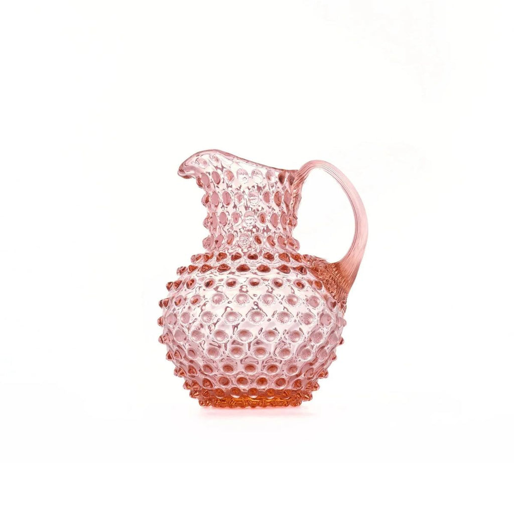 Hobnail Glass Creamer Jug in Rose Bronze – 1 Liter