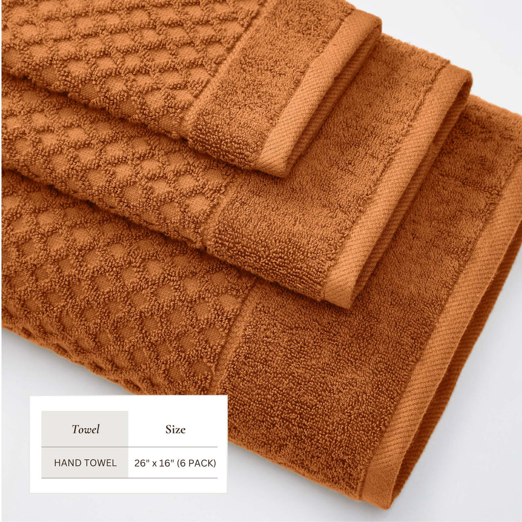 Grayson Cotton Diamond Waffle Weave Bath Towel Set
