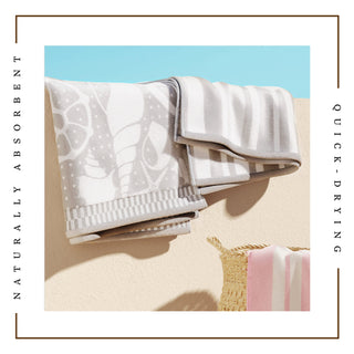 Elegant Cotton Velour Beach Towel Set – Maui Collection (2-Pack)