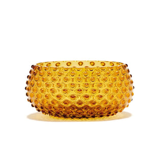 Hobnail Glass Bowl in Saffron Light – Large
