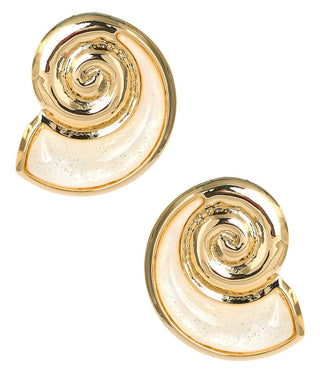 Sandy Shell Acrylic Stud Earrings