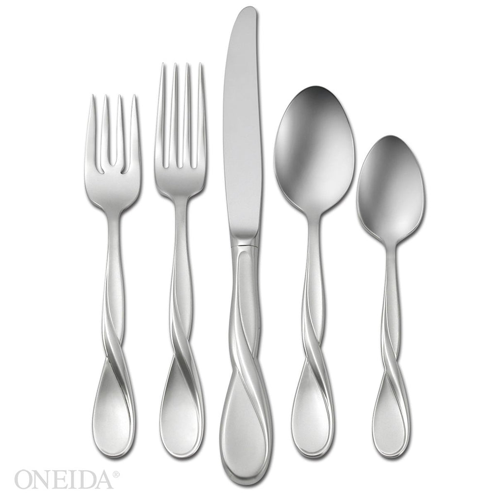Oneida Aquarius Satin 5-Piece Place Setting, 18/10 stainless steel