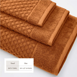 Grayson Cotton Diamond Waffle Weave Bath Towel Set