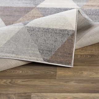Sells Gray Brown Triangles Area Carpet – Modern Geometric Washable Rug