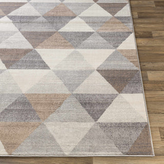 Sells Gray Brown Triangles Area Carpet – Modern Geometric Washable Rug