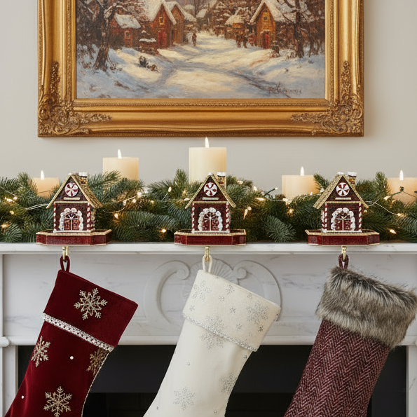 Gingerbread Box Stocking Holder