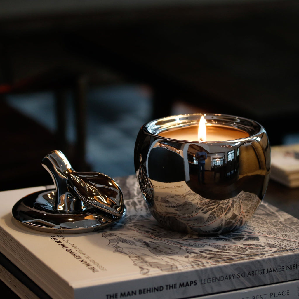 Silver Malus Apple Candle – Fruity Apple Scented Candle in Silver Design