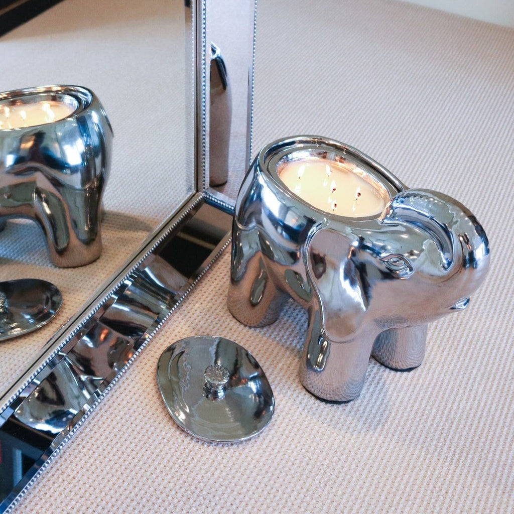 Silver Grand Elephant Candle – Statement Candle with Exotic Aroma