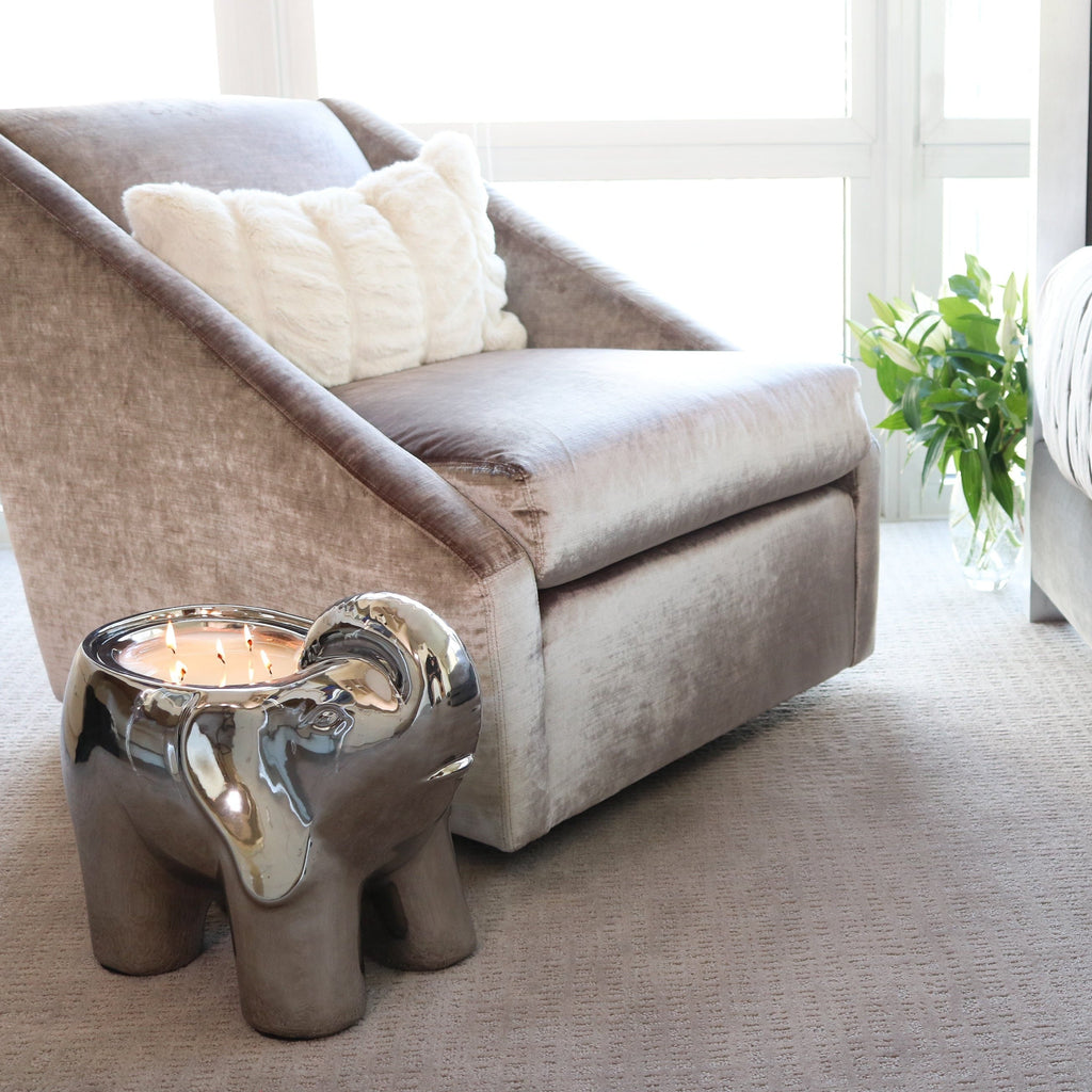 Silver Grand Elephant Candle – Statement Candle with Exotic Aroma