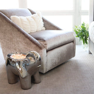 Silver Grand Elephant Candle – Statement Candle with Exotic Aroma