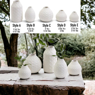 Madison Cane Web Ceramic Vases – Embossed Modern Collection