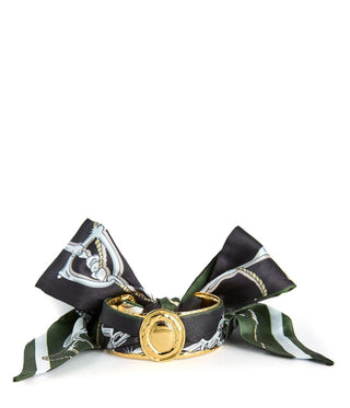 Narrow Gold Scarf Cuff - Penelope