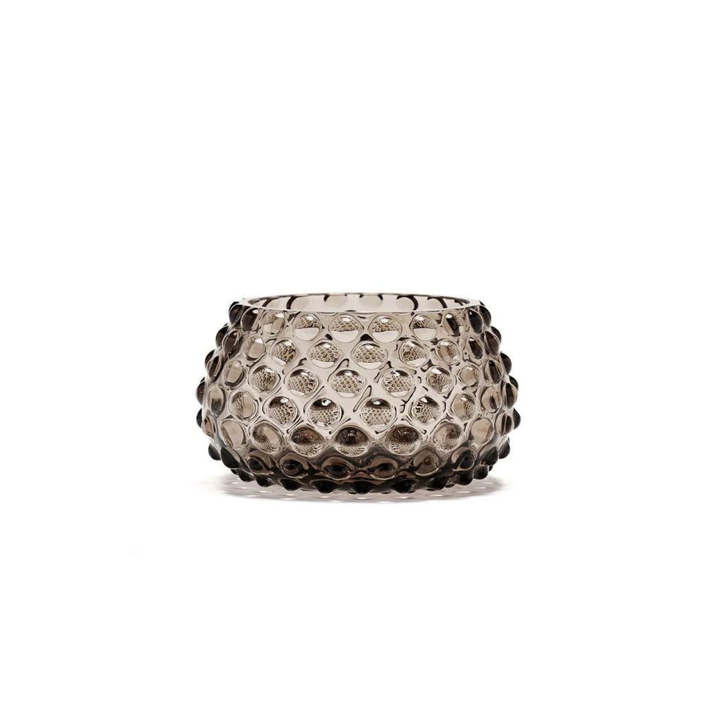 Hobnail Glass Bowl in Smokey Amaro – Small