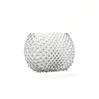 Hobnail Glass Vase in Smokey Quartz – Optic