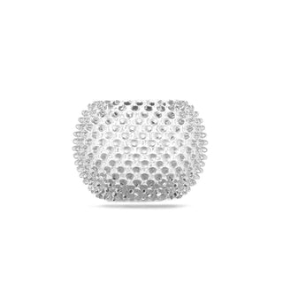 Hobnail Glass Vase in Smokey Quartz – Large