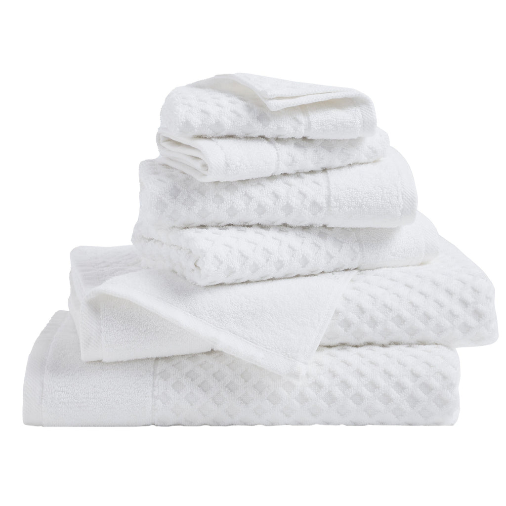 Grayson Cotton Diamond Waffle Weave Bath Towel Set