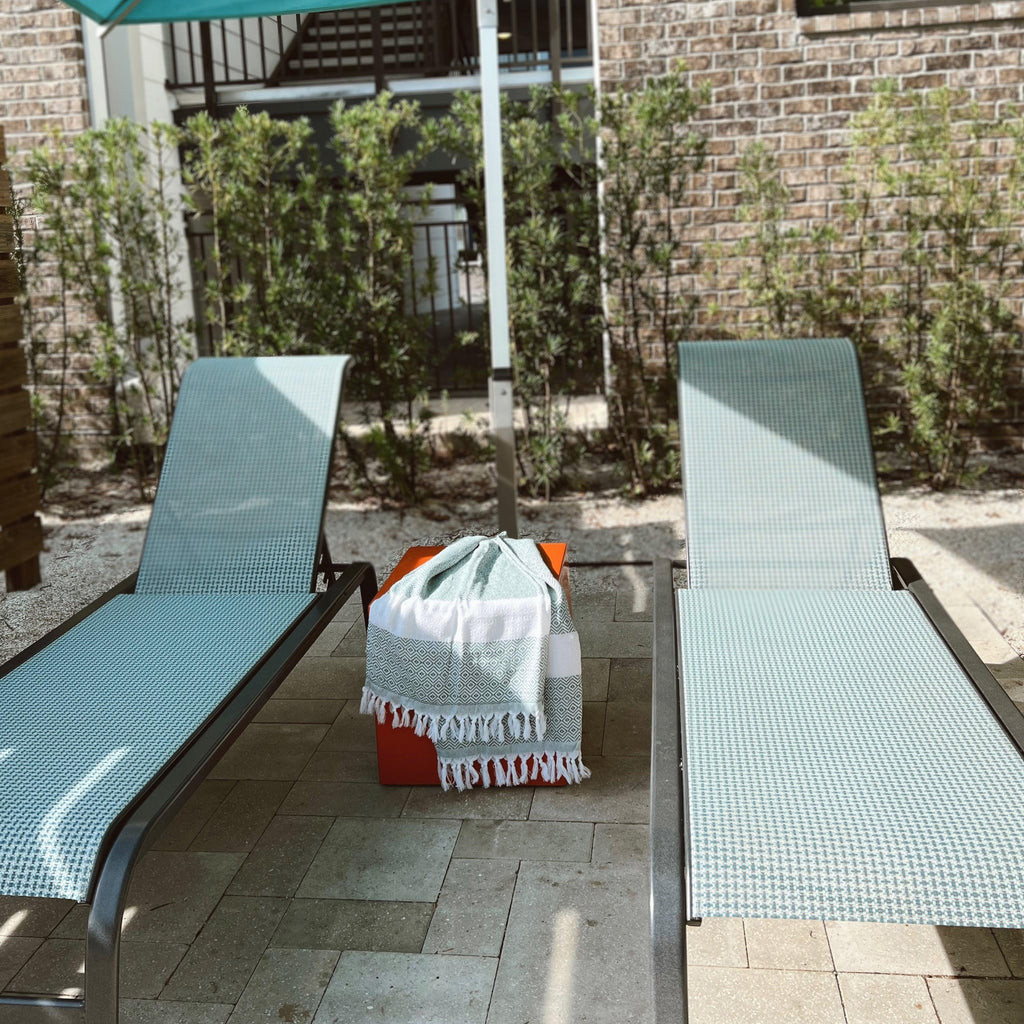 Haley Diamond Turkish Cotton Towel – Jacquard Diamond or Stripe Design (200 GSM)